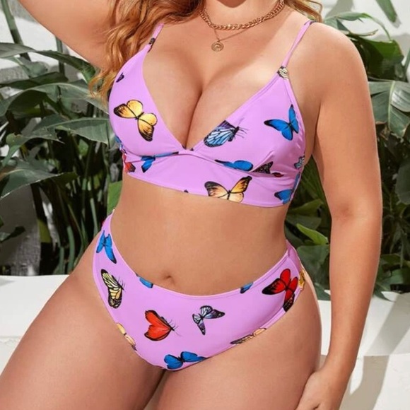 Butterfly Bikini Swimsuit With Beach Skirt - Picture 4 of 5